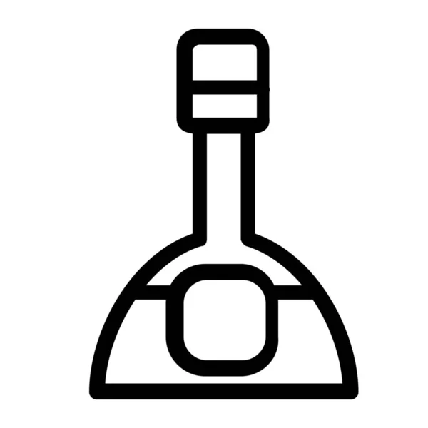 Icono Bebida Botella Alcohol Estilo Esquema — Vector de stock