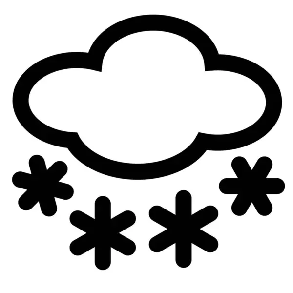 Nieve Pesada Icono Del Contorno Estilo Del Contorno — Vector de stock