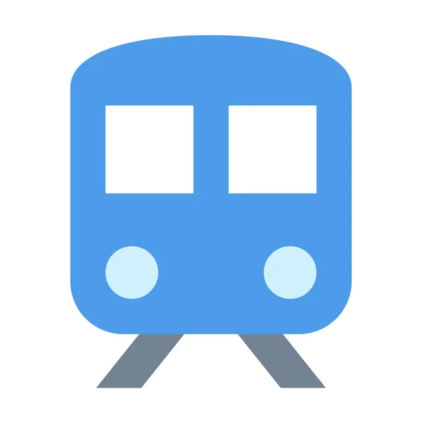 Signo Ferroviario Tren Icono Estilo Plano — Archivo Imágenes Vectoriales