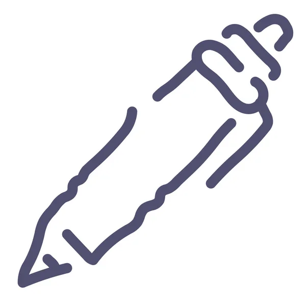 Pen Gereedschap Omtrek Pictogram Omtrek Stijl — Stockvector