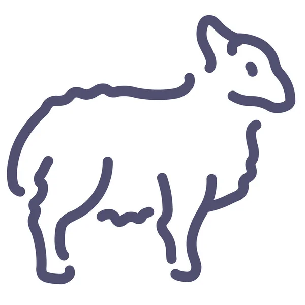 Animal Mutton Ram Icon Outline Style — Stock Vector