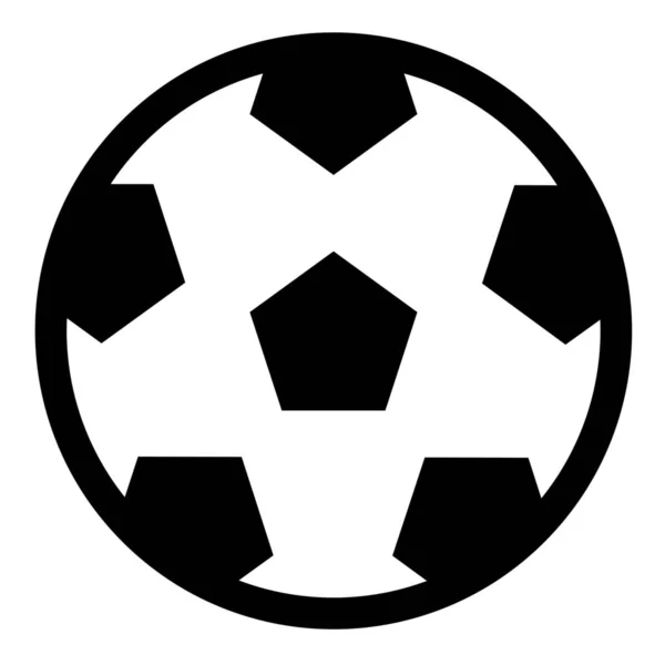 Икона Футбола Твердом Стиле — стоковый вектор