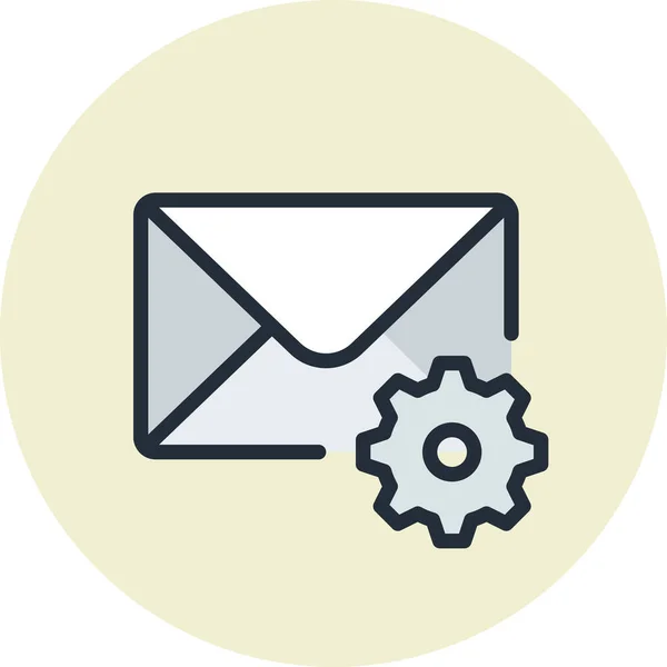 Email Mail Message Icon Estilo Contorno Rellenado — Vector de stock