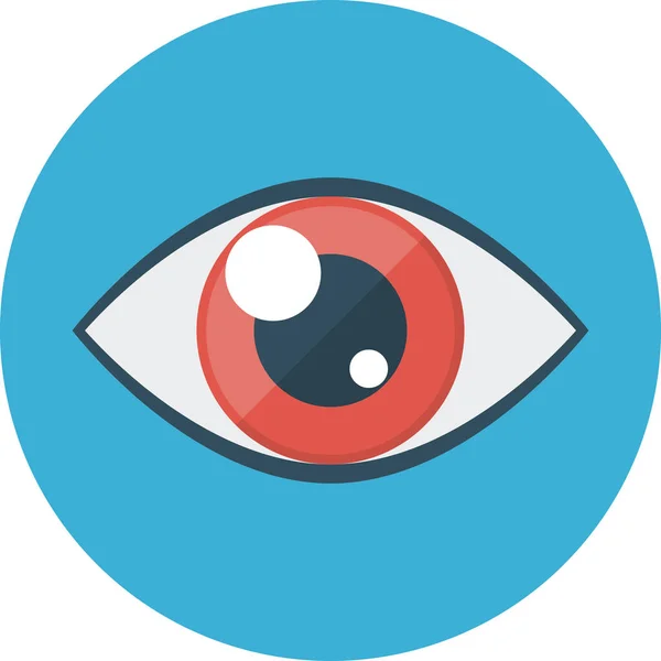 Иконка Глаза Плоском Стиле — стоковый вектор