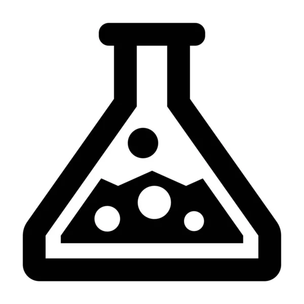 Labor Chemie Labor Ikone Soliden Stil — Stockvektor