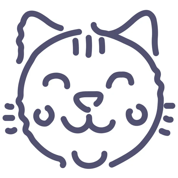 Cat Kitty Icon Outline Style — 스톡 벡터