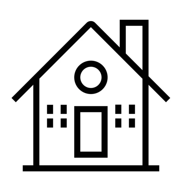 Home House Outline Symbol Outline Stil — Stockvektor