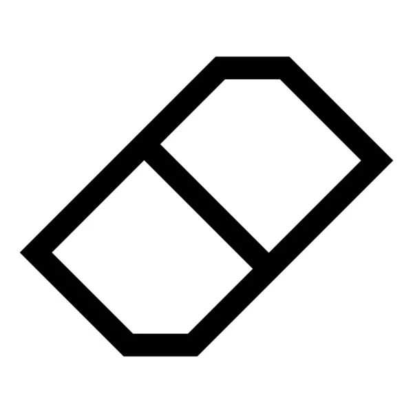Radiergummi Outline Gemischtes Symbol Outline Stil — Stockvektor