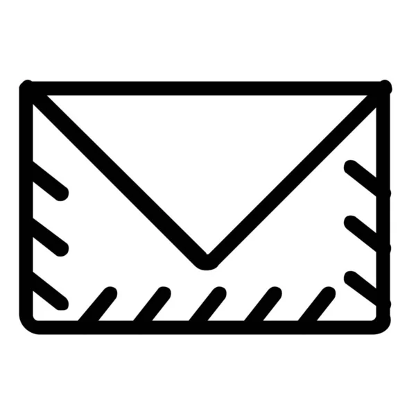 Icône Message Mail Dans Style Contour — Image vectorielle