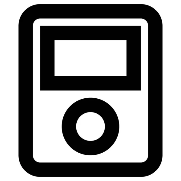 Icono Eléctrico Del Dispositivo Audio Estilo Esquema — Vector de stock