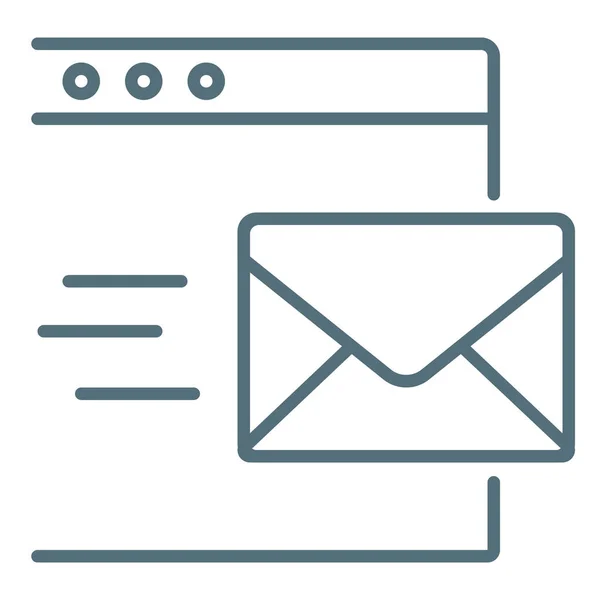 Ícone Mensagem Envelope Mail Estilo Esboço — Vetor de Stock