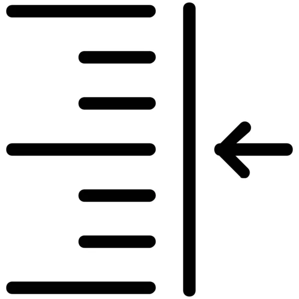 Ícone Texto Direito Travessão Estilo Sólido — Vetor de Stock
