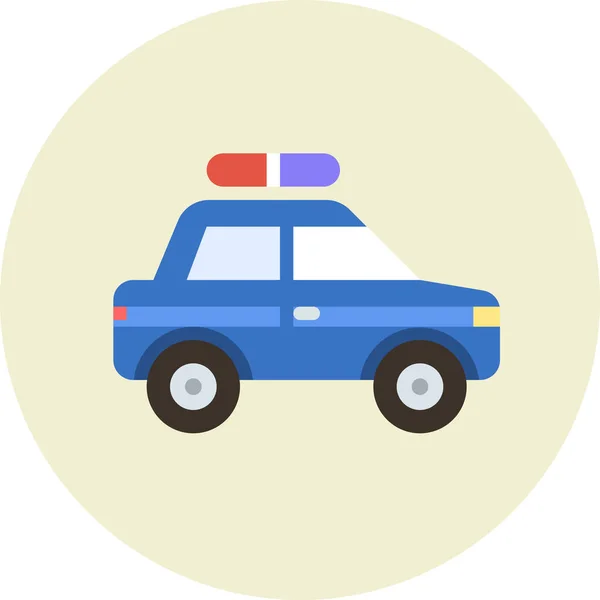 Иконка Полицейского Транспортного Средства Плоском Стиле — стоковый вектор