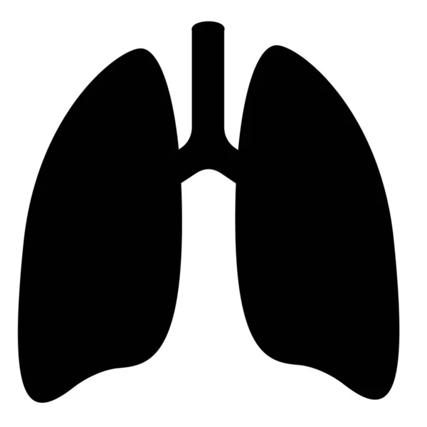 Pulmones Sólidos Hospitales Icono Atención Médica Estilo Sólido — Vector de stock