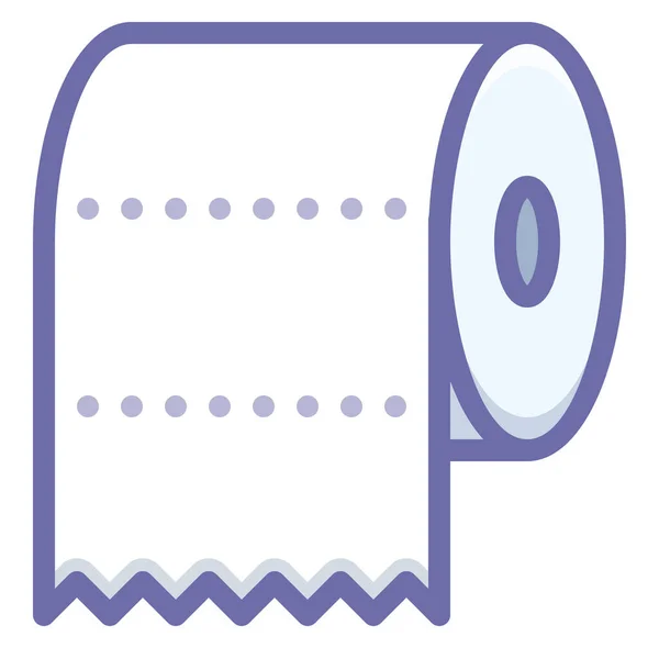 Papper Toalett Handduk Ikon Fylld Kontur Stil — Stock vektor