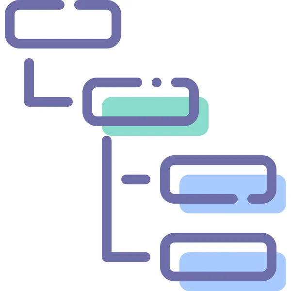 Lista Sitemap Struktur Ikon — Stock vektor