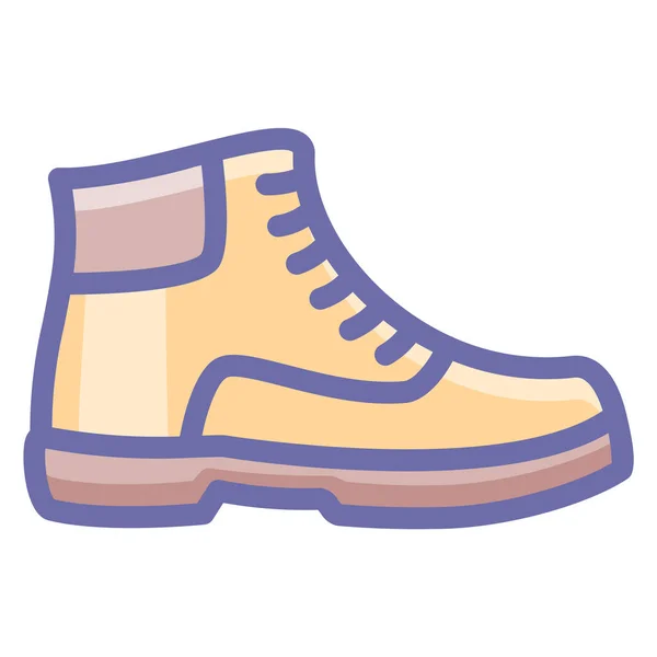 Иконка Обуви Сапог Стиле Заполненного Контура — стоковый вектор