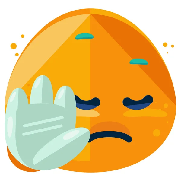 Wütendes Emoji Symbol Flachen Stil — Stockvektor
