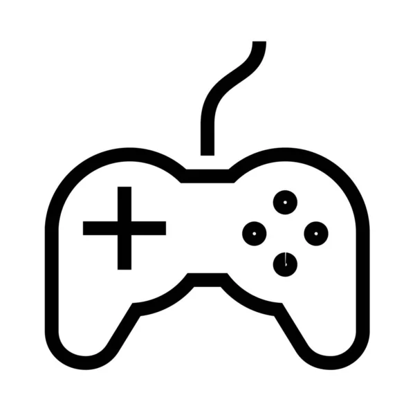 Joypad Games Icône Contour Dans Style Contour — Image vectorielle