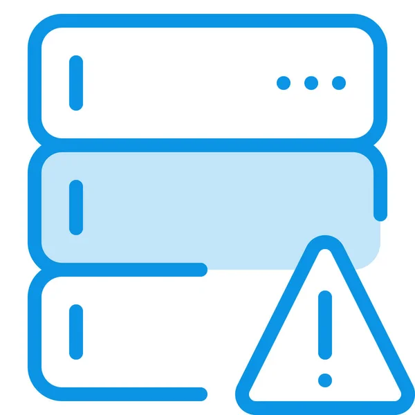 Alert Data Server Icon Filled Outline Style — Image vectorielle