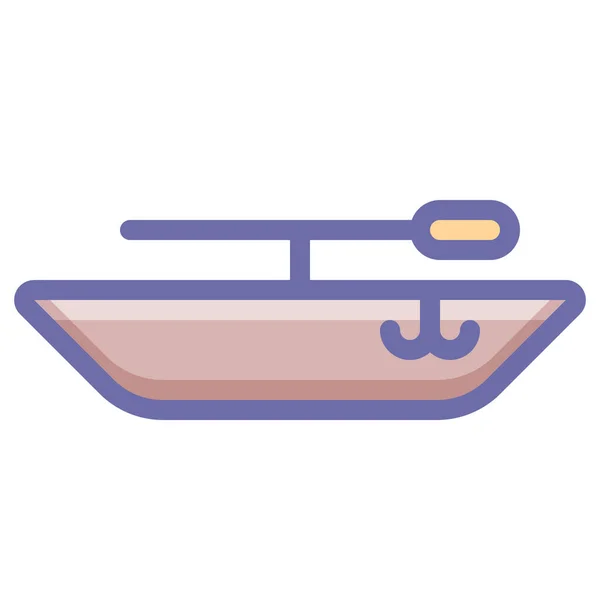 Boat Filled Outline Vehicles Modes Transportation Icon Filled Outline Style — Stock Vector