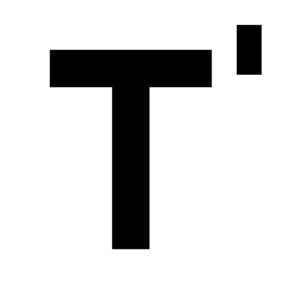 Значок Тексту Суперскрипту Шрифту Суцільному Стилі — стоковий вектор