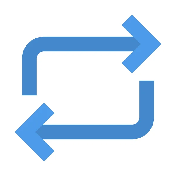 Ícone Loop Repetição Seta Estilo Plano —  Vetores de Stock