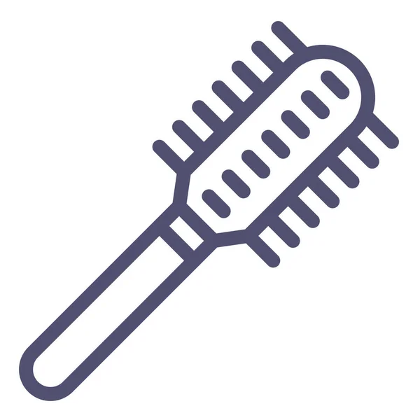 Peigne Icône Maquillage Brosse Cheveux Dans Style Outline — Image vectorielle