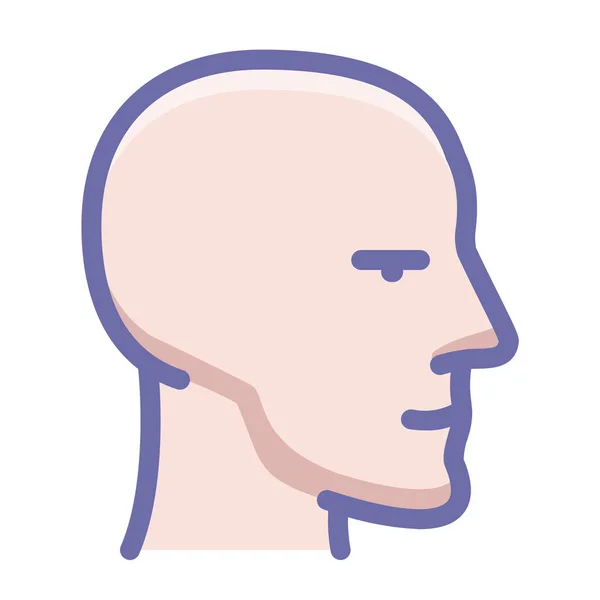 Иконка Голова Лица Стиле Наброска — стоковый вектор