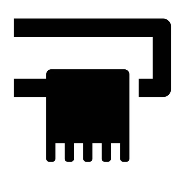 Toalla Calefacción Icono Sólido Estilo Sólido — Archivo Imágenes Vectoriales