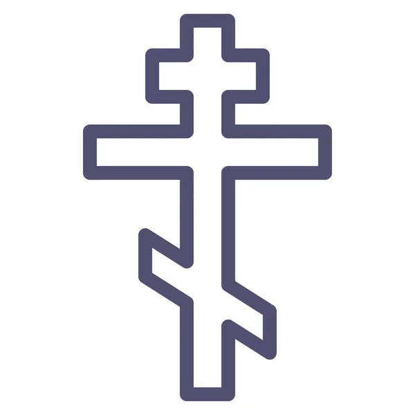 Christian Cross Ortodoxia Icono Categoría Cultura Comunidades — Vector de stock