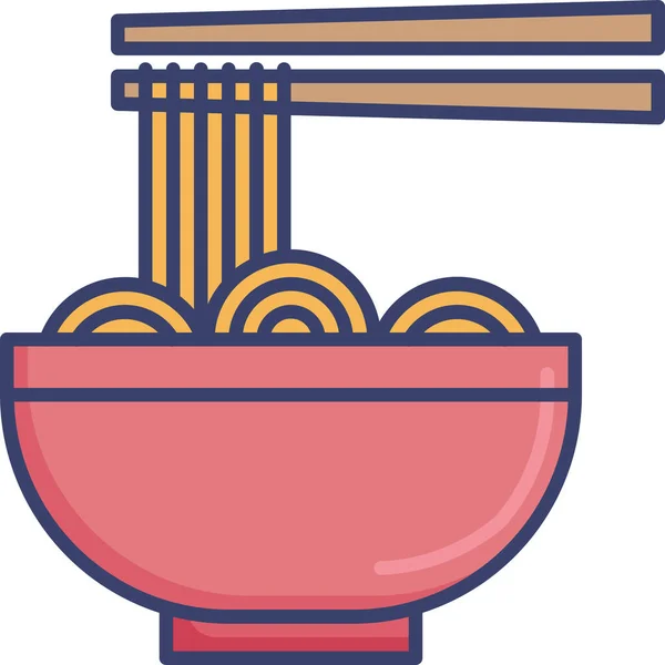 碗筷子食物图标 — 图库矢量图片