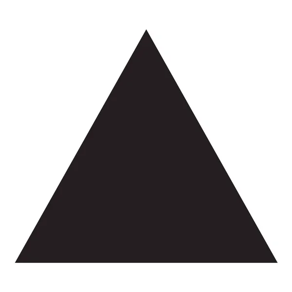 Forma Triangolo Icona Solida Stile Solido — Vettoriale Stock