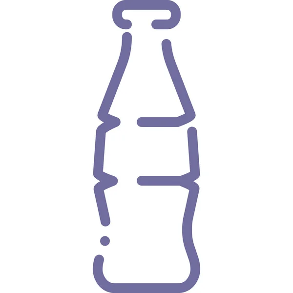 Fles Drank Frisdrank Pictogram Eten Drinken Categorie — Stockvector