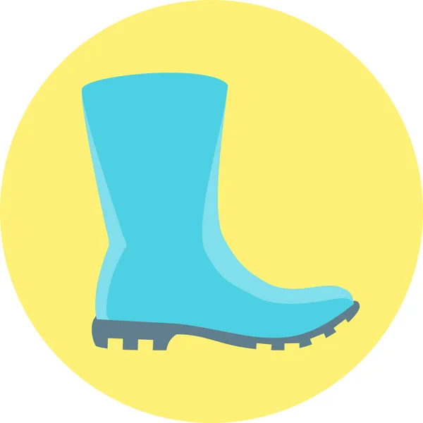 Boot Riding Riding Boot Icon Flat Style — Stock Vector