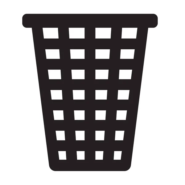 Recycle Bin Trash Icon Solid Style — Stock Vector