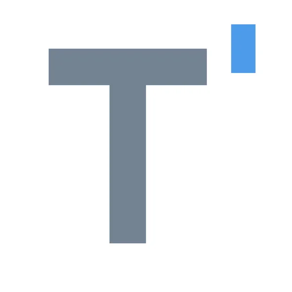 Текстова Ікона Шрифтом Стилі Flat — стоковий вектор