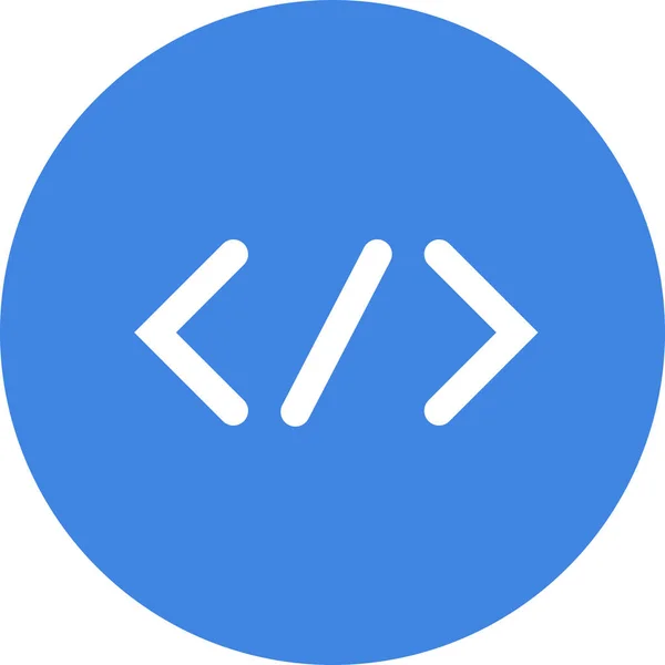 Code Html Icono Plano Estilo Plano — Archivo Imágenes Vectoriales