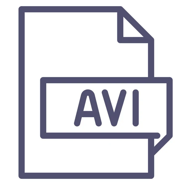 Avi File Video Icon Der Kategorie Dateien Ordner — Stockvektor