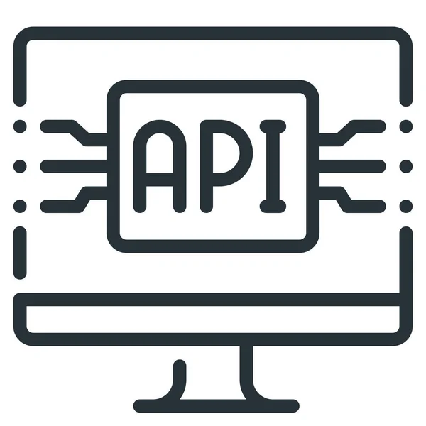 Api App Application Icon — Stock Vector