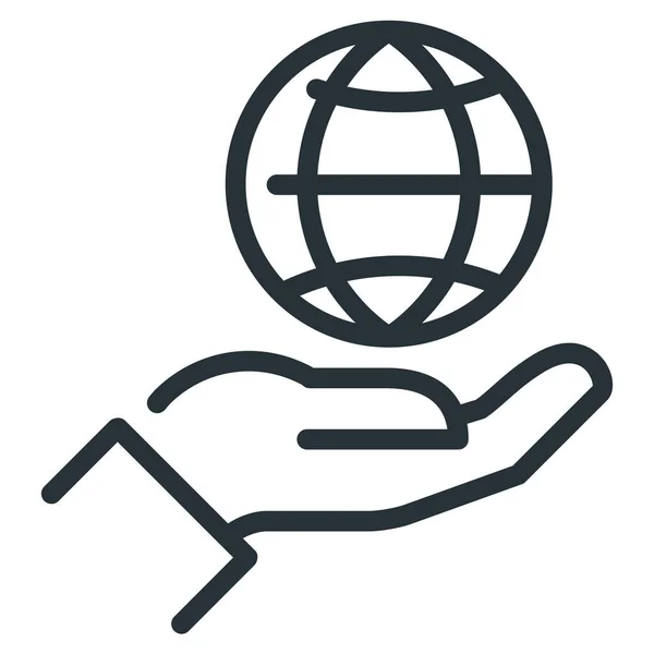 Global Global Payment Global Payment Service Icon Outline Style — Archivo Imágenes Vectoriales