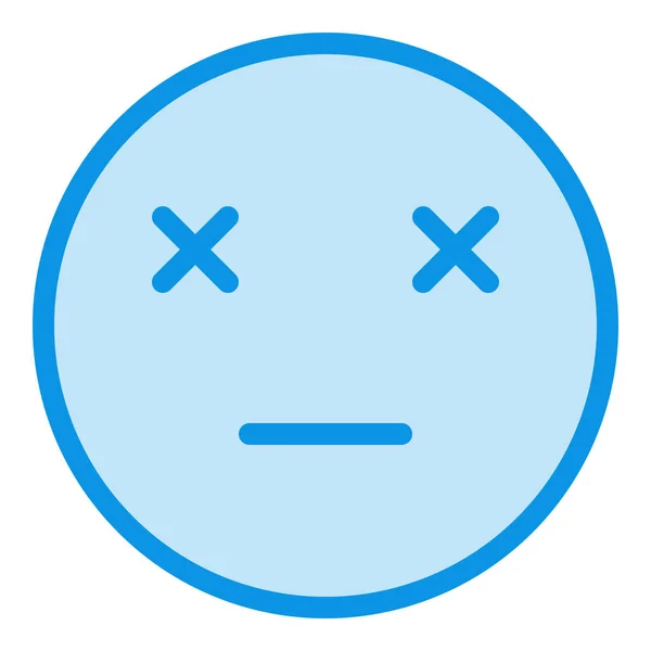 Ícone Acabamento Emoji Morto Estilo Esboço Preenchido —  Vetores de Stock