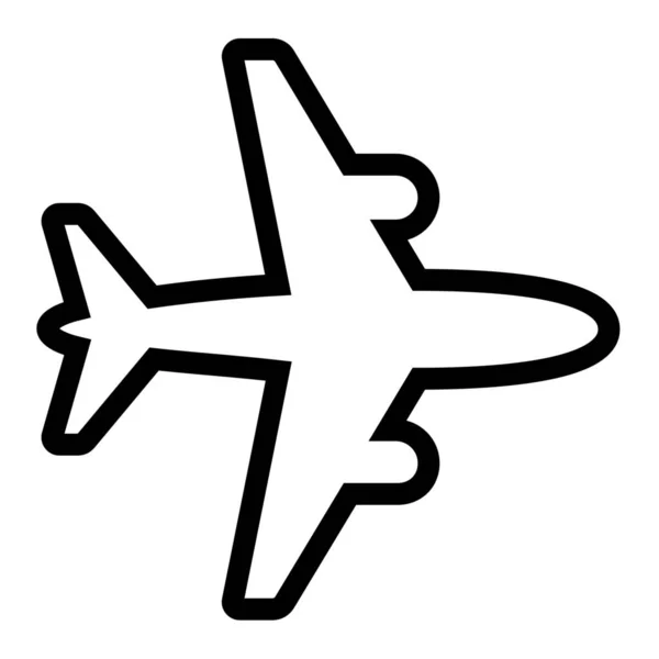 Fly Airliner Icono Esquema Estilo Esquema — Archivo Imágenes Vectoriales