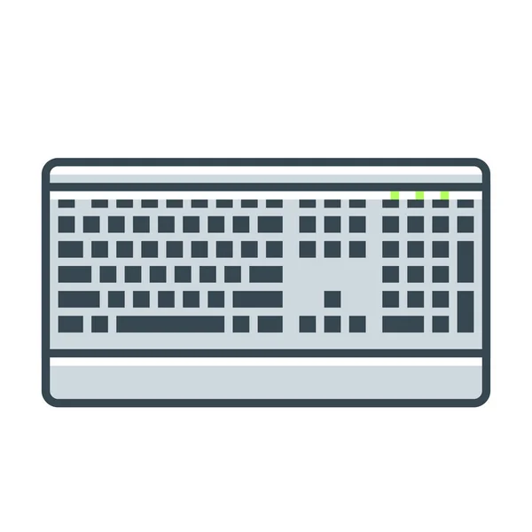 Hardware Tastatur Gefüllte Umrisse Stil Gefüllter Umrisse — Stockvektor