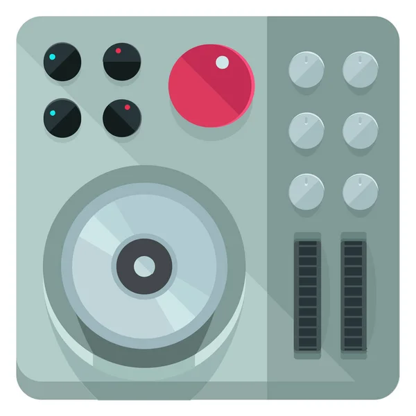 Icono Entretenimiento Dispositivo Audio Estilo Plano — Vector de stock