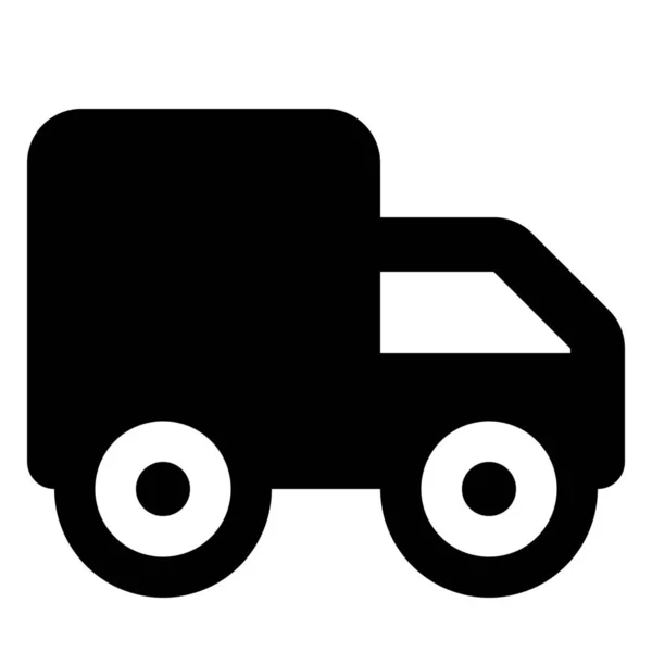 Toy Truck Solid Icon Solid Style — Stock Vector