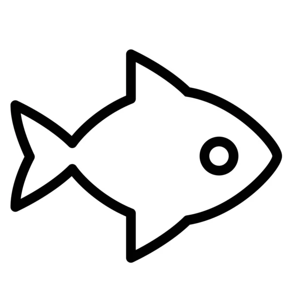 Fish Food Outline Icon Outline Style — Stock Vector