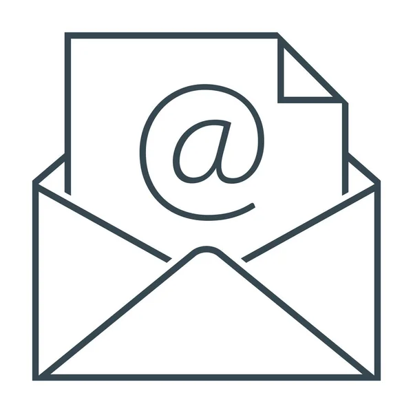 Adresse Mail Icône Dans Style Outline — Image vectorielle