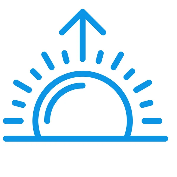 Иконка Восхода Солнца Стиле Заполненного Контура — стоковый вектор