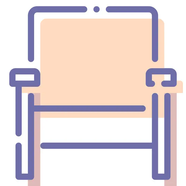 Sessel Möbel Interieur Ikone — Stockvektor